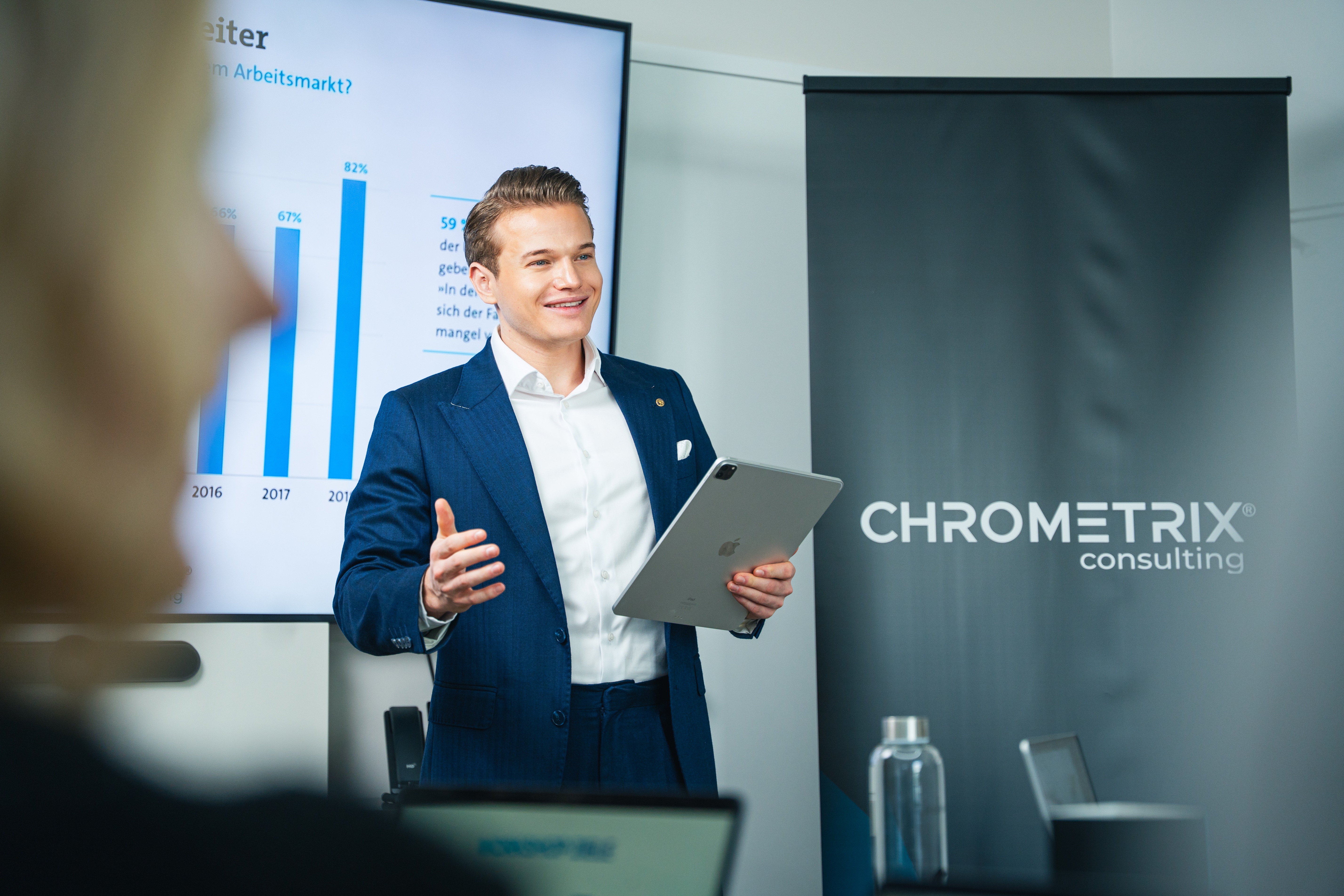 Fabian Erbach beim Recruiting-Workshop